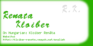 renata kloiber business card