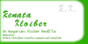 renata kloiber business card